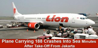 Lion Air plane crashed near Java Sea with 188 Passengers