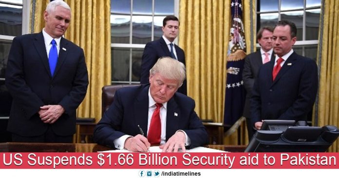 US suspends $1.66 Billion Security aid to Pakistan