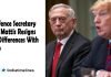 US Defence Secretary James Mattis resigned from the differences with Trump