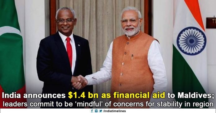 India Announces $1.4 Billion As Financial Aid To Maldives