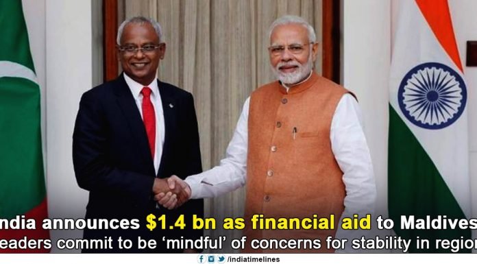 India Announces $1.4 Billion As Financial Aid To Maldives