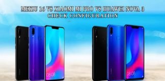 Meizu 16 vs Xiaomi MI pro vs Huawei nova 3