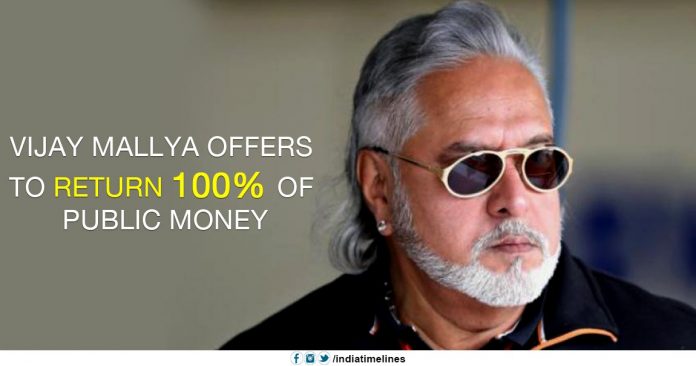Vijay Mallya Offers to Return 100% of Public Money