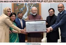 PM Narendra Modi honored with first-ever Philip Kotler Presidential award