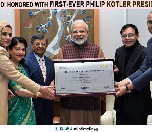 PM Narendra Modi honored with first-ever Philip Kotler Presidential award