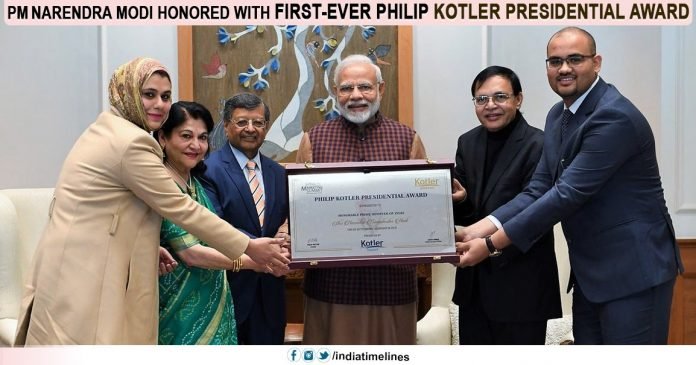 PM Narendra Modi honored with first-ever Philip Kotler Presidential award