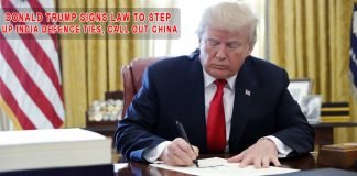 Donald Trump signed legislation to exclude China