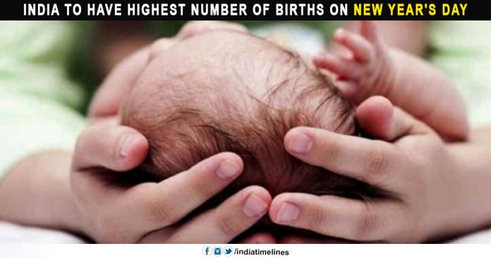 India has the largest number of births on New Year's Day