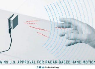 Google wins US approval for radar-based hand motion sensor