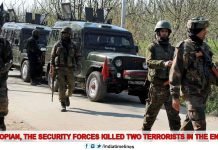 Two terrorists killed in encounter with security forces in Shopian