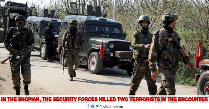 Two terrorists killed in encounter with security forces in Shopian