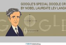 Google's special doodle created by Nobel laureate Lev Landau