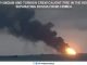2 ships with Indian and Turkish crew caught fire in the Kerch Strait