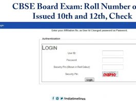 CBSE Board 10th and 12th Roll Number Issued