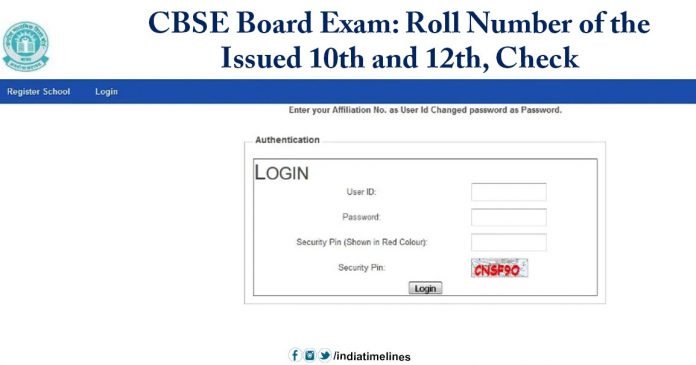 CBSE Board 10th and 12th Roll Number Issued