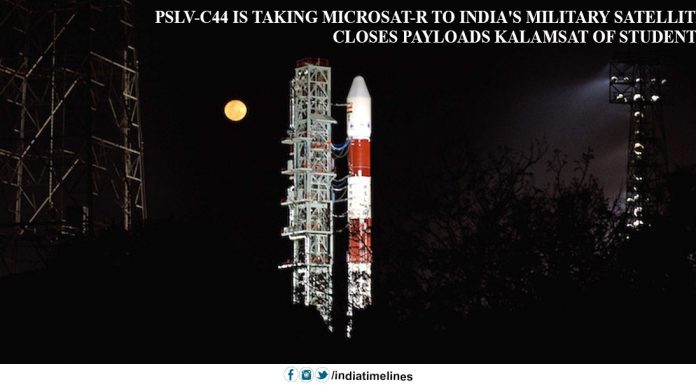 PSLV-C44 ready to launch Microsat-R and Kalamsat