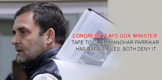 Congress plays Goa ‘minister’ tape to claim Manohar Parrikar