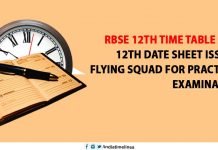 RBSE 12th Time Table 2019