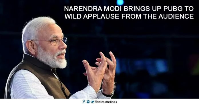 Narendra Modi brings up PUBG to wild applause from the audience