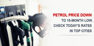 Petrol price down to 15-month low