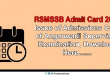 RSMSSB Admit Card 2019