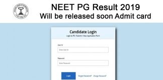 NEET PG Result 2019