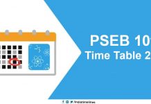 PSEB Class 10th Date Sheet 2019