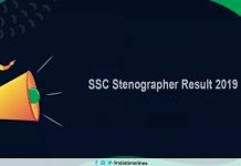 SSC Stenographer Result 2019