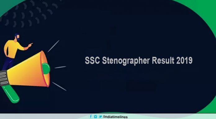 SSC Stenographer Result 2019