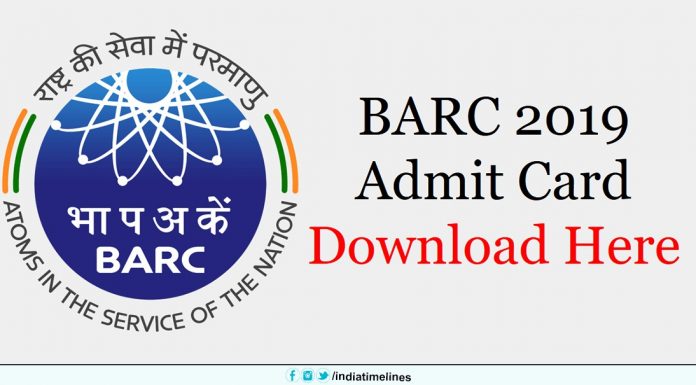 BARC Admit Card 2019