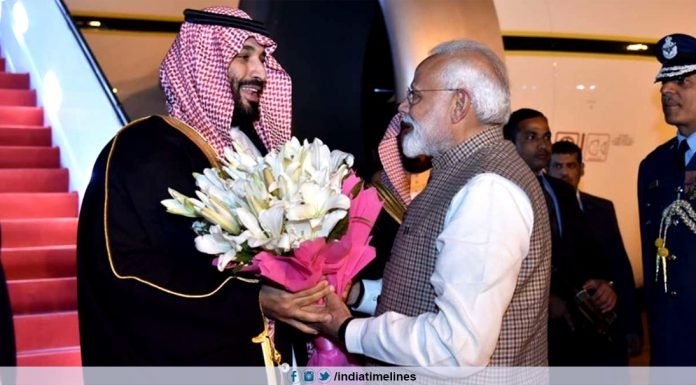 PM Modi receives Saudi Crown Prince Mohammed Bin Salman