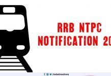 RRB NTPC Notification 2019