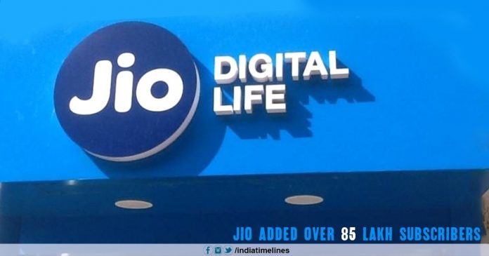 Jio adds 85 lakh subscribers in December