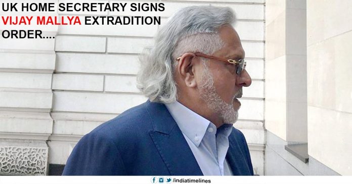 UK Home Secretary signs Vijay Mallya extradition order