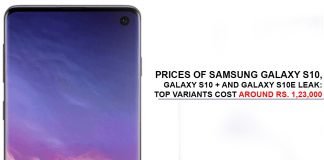 Prices of Samsung Galaxy S10 Leak