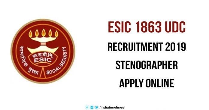 ESIC Recruitment 2019