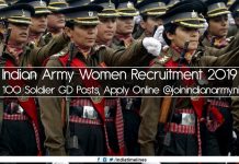 Indian Army Women Recruitment 2019