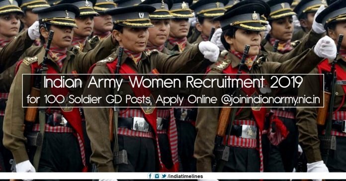 Indian Army Women Recruitment 2019