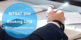 BITSAT Slot Booking 2019 Begins