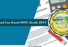 Goa Board 12th Result 2019