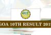 Goa SSC Result 2019 Name Wise