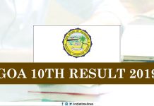 Goa SSC Result 2019 Name Wise