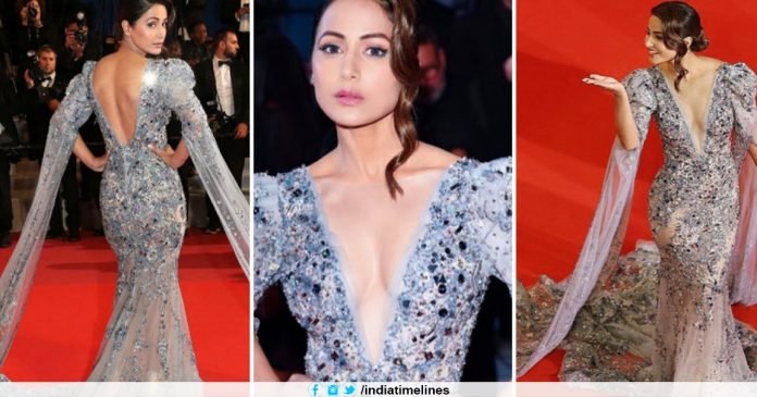 Hina Khan Makes Glamorous Debut at Cannes Red Carpet