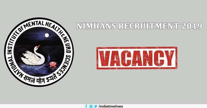 NIMHANS Nursing Officer Recruitment 2019