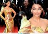 Aishwarya Rai Bachchan Appearing In the Golden Mermaid Gown