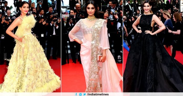 Sonam Kapoor Royal Look in Cannes Film Festival