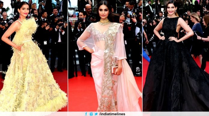 Sonam Kapoor Royal Look in Cannes Film Festival