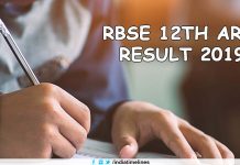 RBSE 12th Arts Result 2019