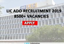 LIC ADO Recruitment 2019 Notification
