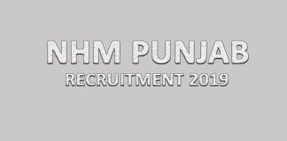 NHM Punjab Recruitment 2019